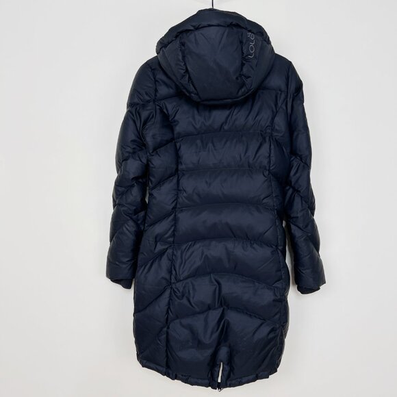 Lole Down Feather Puffer Jacket Winter Coat Long Hooded Snow Warm Pockets Hood - Picture 9 of 11